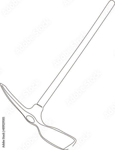 Obraz artisan and agricultural tools in continuous line art