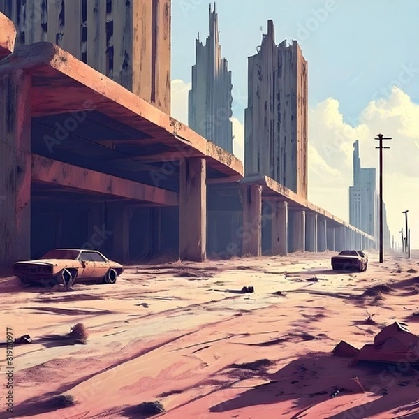 Obraz Desert ruins of a city