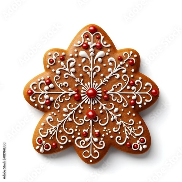 Obraz gingerbread cookies isolated on white