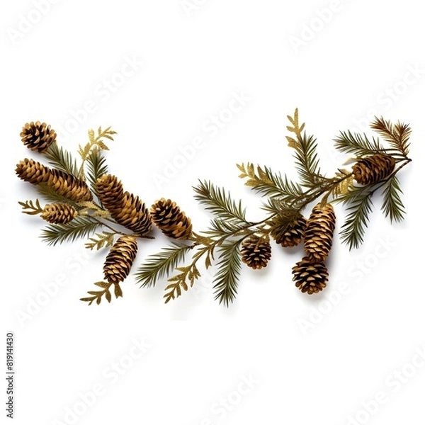 Obraz christmas tree with cones