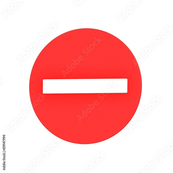 Fototapeta 3D Forbidden Direction traffic sign