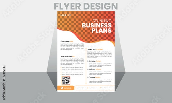 Obraz corporate flyer template  and layout design