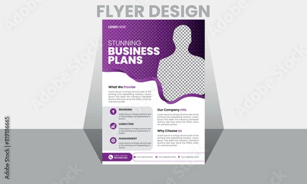 Obraz corporate flyer template  and layout design