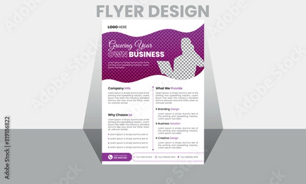 Obraz Vector corporate flyer template  and layout design