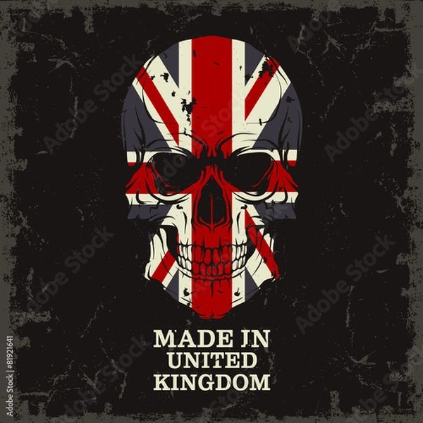 Obraz Skull color of the flag