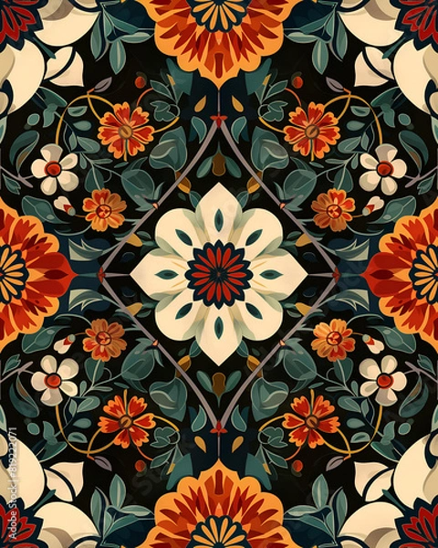 Obraz seamless pattern with flowers