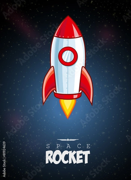 Obraz Cartoon Rocket