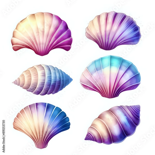 Fototapeta set of seashells