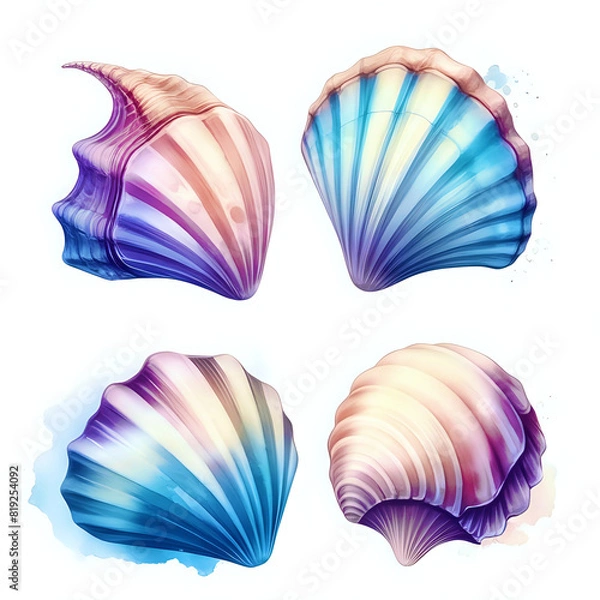 Fototapeta set of seashells
