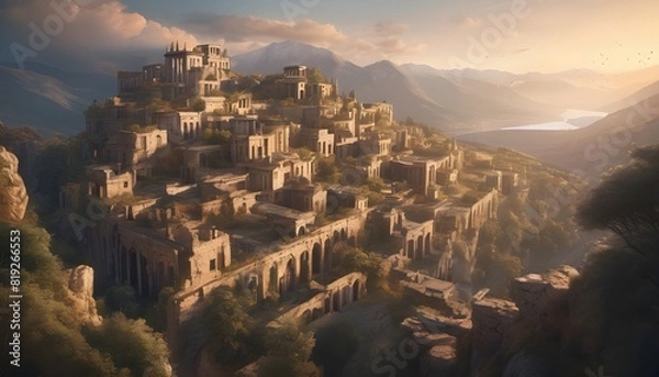 Obraz Mountain city ruins