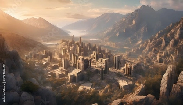 Obraz Mountain city ruins