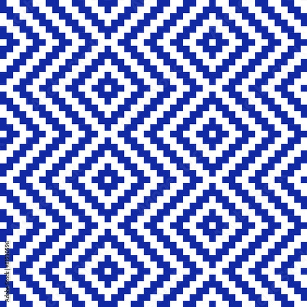 Fototapeta Pixel square with diagonal line pattern in asia style