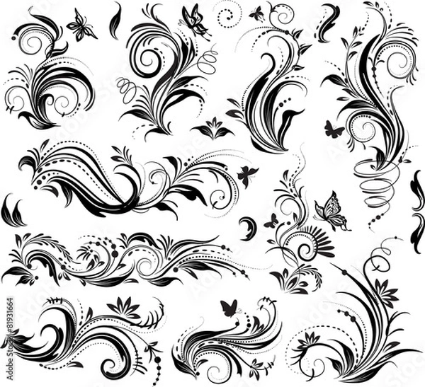 Obraz Floral design elements