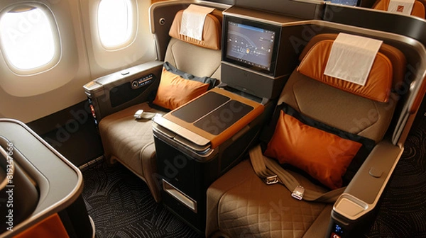 Fototapeta first class aircraft interior