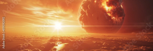 Fototapeta sun and clouds