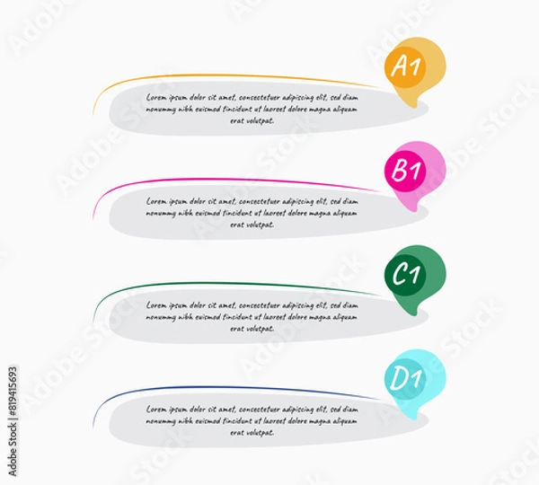 Fototapeta Point presentation infographic design