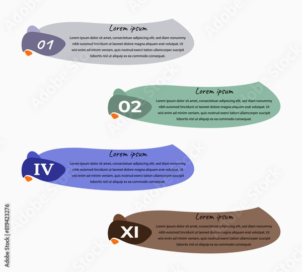 Fototapeta Tittle Presentation infographic Modern design