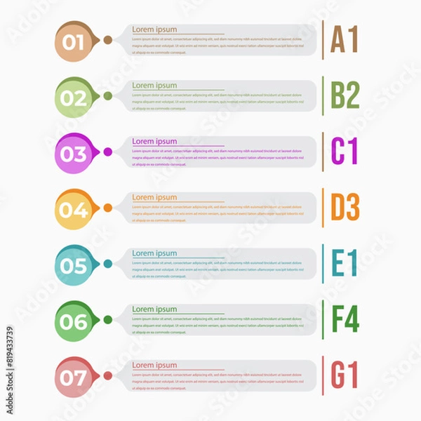 Fototapeta Item List Presentation Concept Designs
