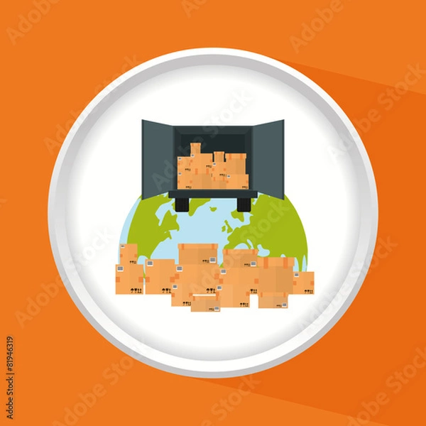 Fototapeta Delivery design.