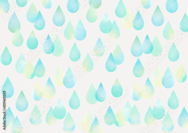 Obraz 雫　水彩イラスト背景