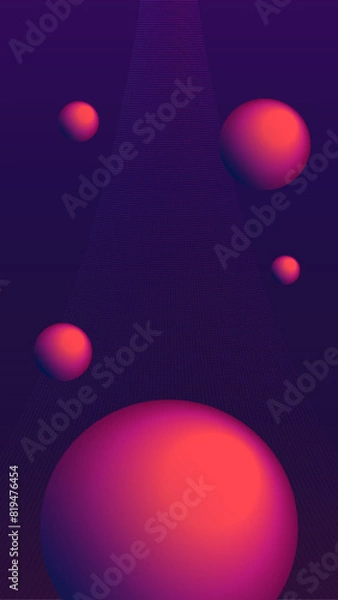 Obraz Abstract gradient background. Futuristic design background for banner, poster, cover, flyer, presentation, advertisement.