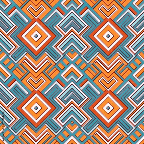 Fototapeta seamless abstract background with geometric elements
