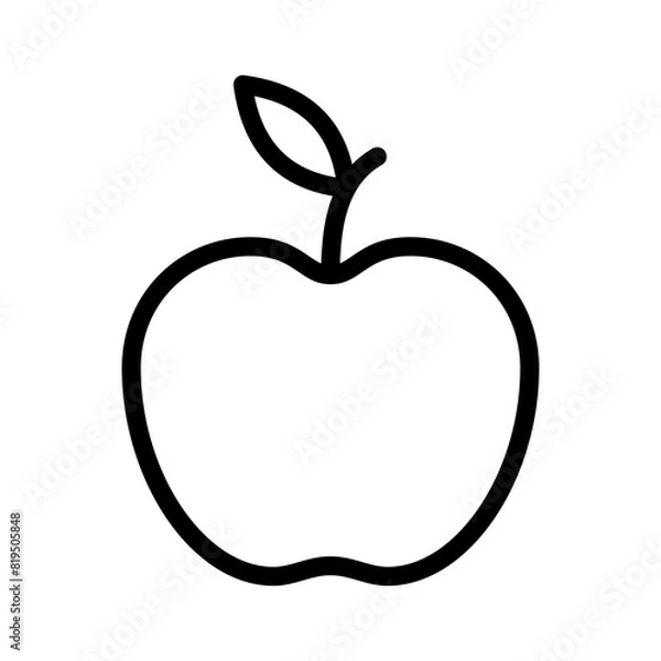 Obraz apple fruit line icon vector design
