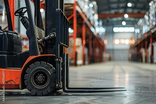 Obraz forklift in warehouse