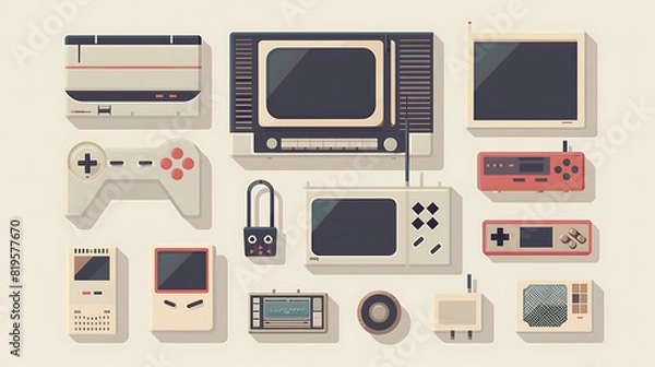 Fototapeta Nostalgic Narratives: A Journey Through Vintage Packaging and Retro Design Elements