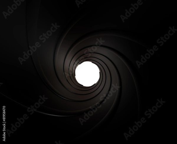 Obraz Black Gun Barrel 3d rendering
