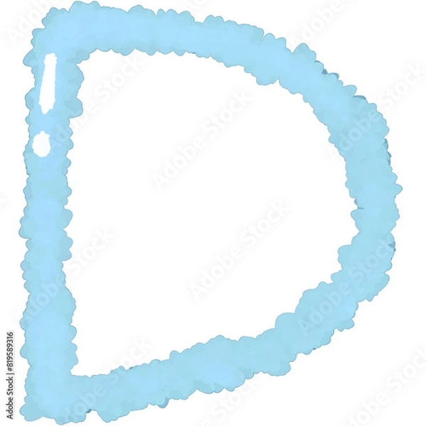 Obraz blue and white frame