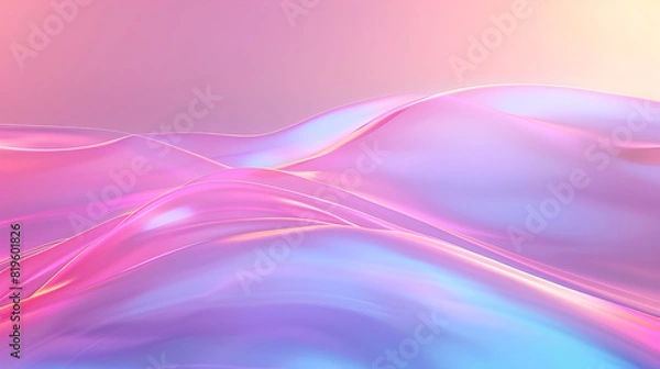 Obraz Holographic iridescent surface, wrinkled foil, Hologram background, Abstract neon glow background, Abstract pastel holographic textured background