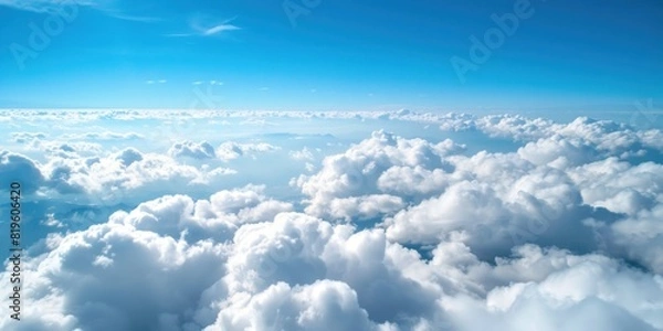 Fototapeta cloud view Blue sky on a sunny day.