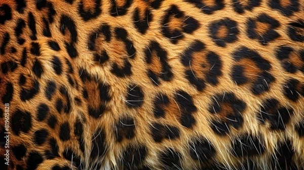 Fototapeta Abstract leopard fur background. The texture of the fur, natural or artificial.