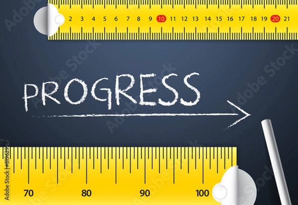 Obraz Measuring Progress or Improvement Concept