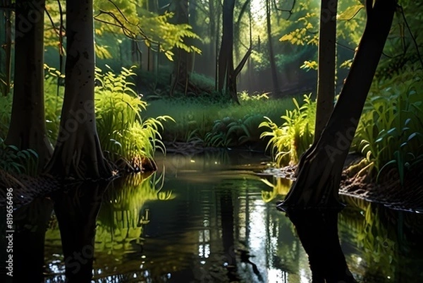 Obraz pond in the forest