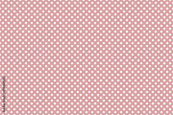 Fototapeta pink seamless pattern with white dots