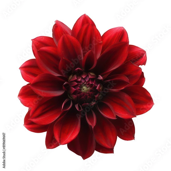 Obraz single beautiful red flower on white background 