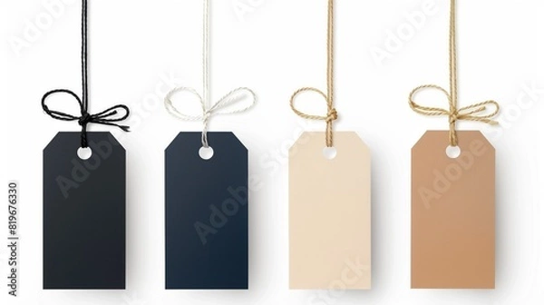 Fototapeta Set of tags with a string