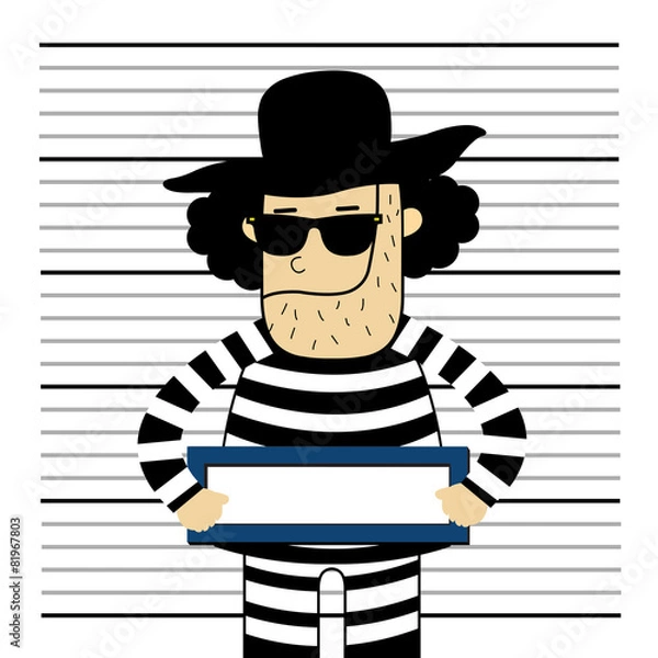 Obraz Prisoner vector cartoon