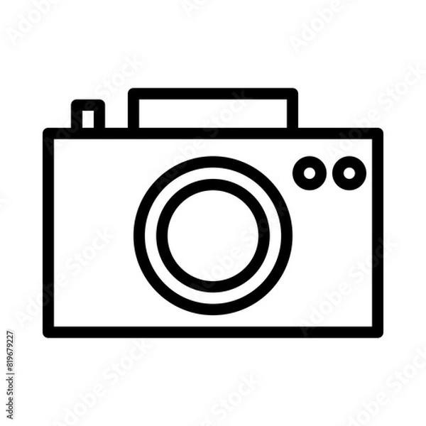 Fototapeta camera icon or logo illustration outline black style