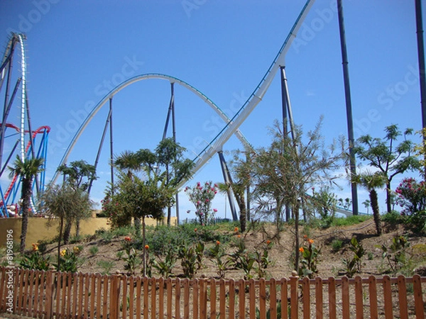Obraz ride a roller coaster in Spain