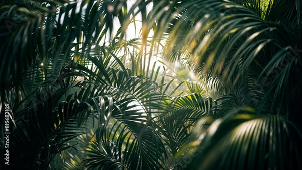 Fototapeta fern leaf in the sun
