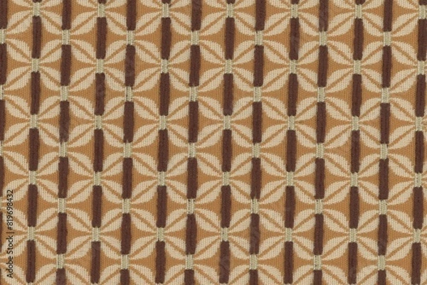 Fototapeta embroidered luxury fabric texture background close up, detailed light neutral color woven linen backdrop, furniture cloth textile material, modern cotton clothing weave pattern