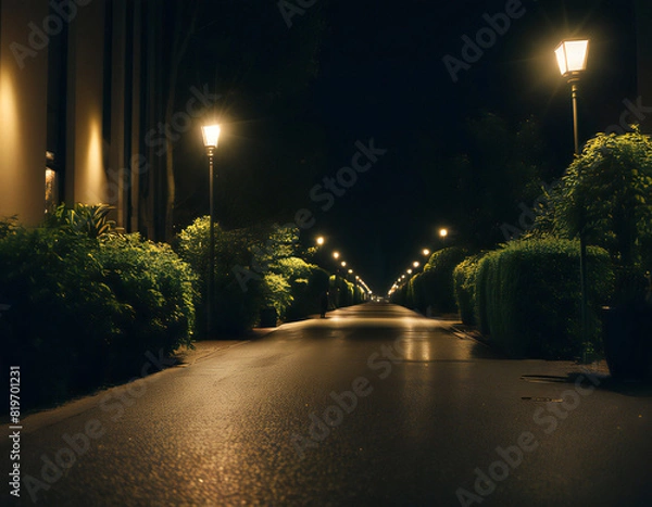 Obraz night city street