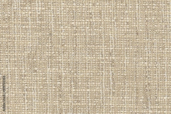 Fototapeta embroidered luxury fabric texture background close up, detailed light neutral color woven linen backdrop, furniture cloth textile material, modern cotton clothing weave pattern
