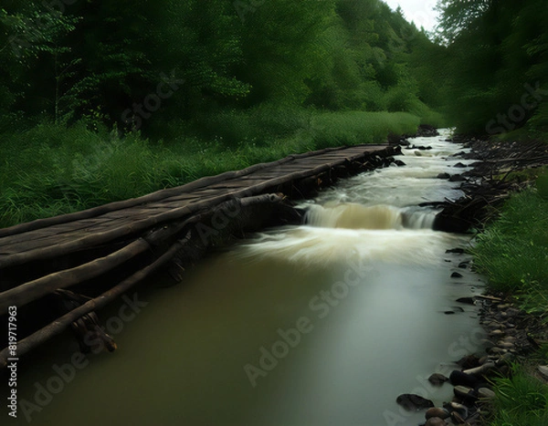 Obraz river in the woods