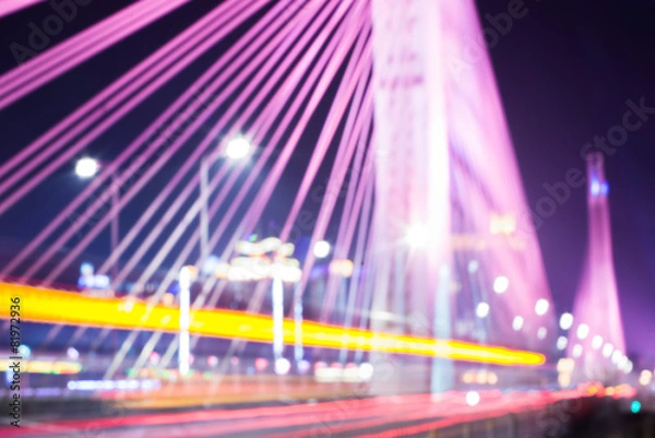 Obraz blurred bridge traffic