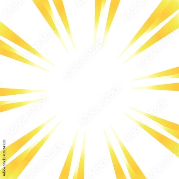 Obraz 黄色のグラデーションの集中線の素材