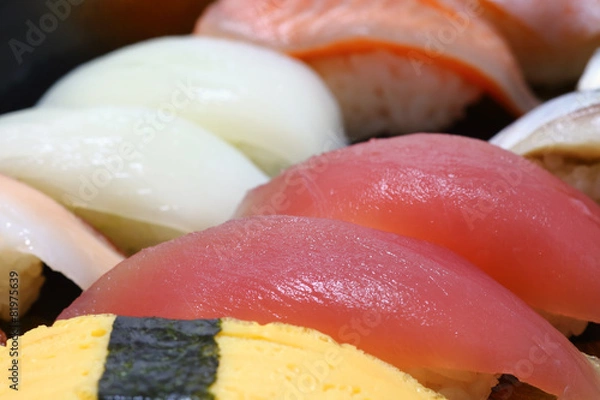 Obraz 寿司　マグロ　クローズアップ